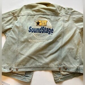 Vintage 90s Y2K BET Sound stage Washington DC Denim Jean Jacket Coat KC
